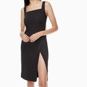 Aritzia Babaton | '90s Slit Midi Dress Square-neck Satin Midi Dress, Womens 0